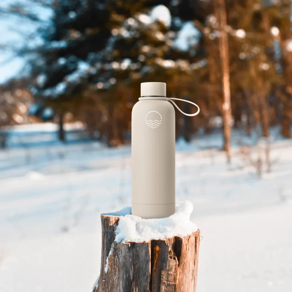 Smart Flow Bottle in snow